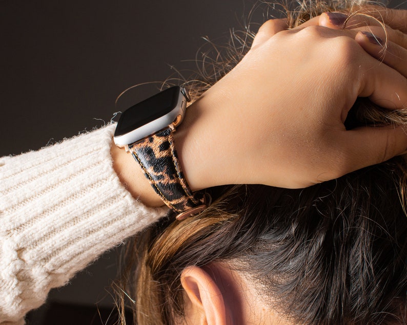 Custom Leather Watch Band Iwatch Band Gift for Birthday Etsy