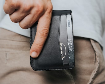 Slim Wallet Personalized Slim Men's Leather Wallet For Christmas Engraved  Slim Men's Leather Wallet Men's Slim Wallet Gift Dad