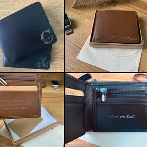 Cartera personalizada para hombre de regalo de San Valentín, regalo de San Valentín, cartera para el día de San Valentín, mejor regalo de San Valentín, cartera para hombre imagen 2