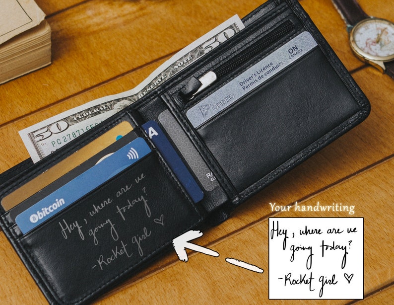 Cartera personalizada para hombre de regalo de San Valentín, regalo de San Valentín, cartera para el día de San Valentín, mejor regalo de San Valentín, cartera para hombre imagen 6