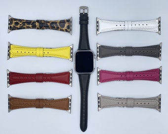 Apple Women Watch Band, Gift For Her, Gift for Mothers Day, Leopard Apple Watch Band, Custom Leather Watch Band, iWatch Band, Birthday Gift