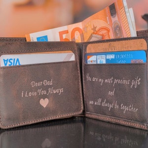 Fathers Day Gift for Dad,Engraved Wallet,Personalized Wallet,Mens Wallet,Leather Wallet,Anniversary Gift for Men,Gift for Him,Boyfriend Gift