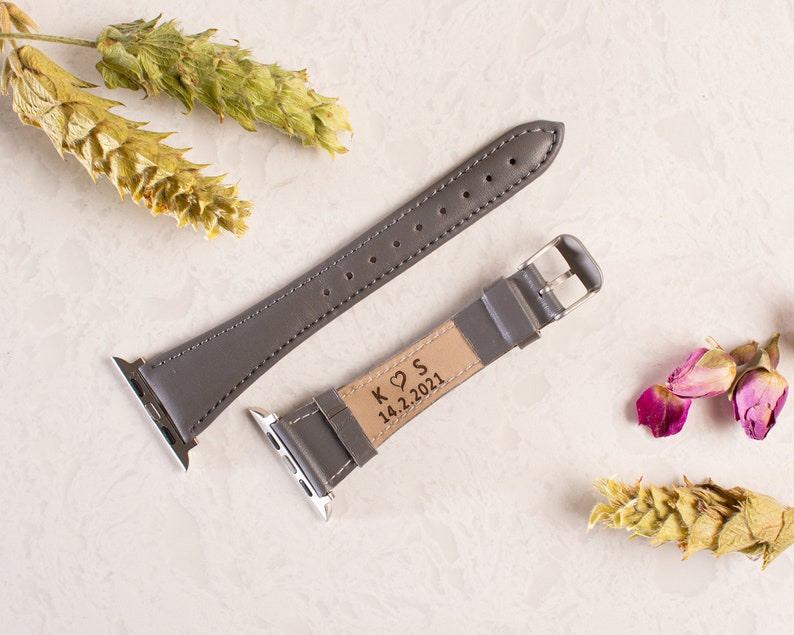 Custom Leather Watch Band Iwatch Band Gift for Birthday Etsy