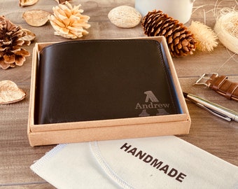 Cadeau fête des pères, cadeau pour papa, cadeau de Noël pour homme, cadeau d'anniversaire pour papa, cadeau pour mari, portefeuille pour homme, portefeuille en cuir personnalisé