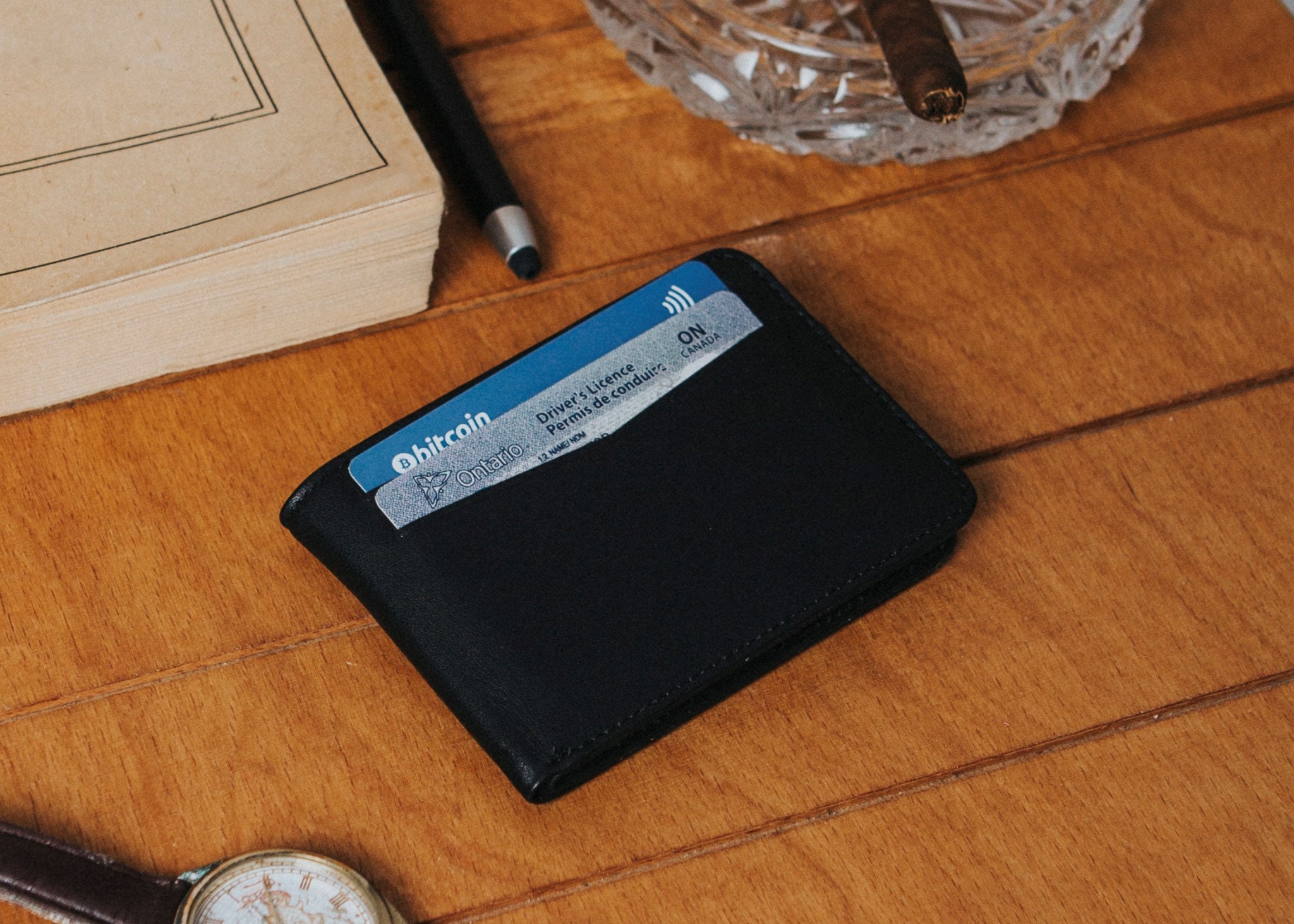 Slim Wallet Personalized Slim Men's Leather Wallet for Etsy