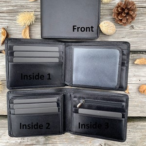 Cartera personalizada para hombre de regalo de San Valentín, regalo de San Valentín, cartera para el día de San Valentín, mejor regalo de San Valentín, cartera para hombre imagen 8