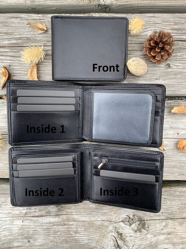 Cartera personalizada para hombre de regalo de San Valentín, regalo de San Valentín, cartera para el día de San Valentín, mejor regalo de San Valentín, cartera para hombre imagen 8
