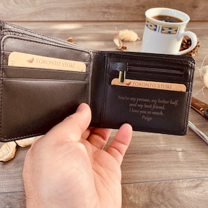 Fathers Day Gift for Dad,Engraved Wallet,Personalized Wallet,Mens Wallet,Leather Wallet,Anniversary Gift for Men,Gift for Him,Boyfriend Gift