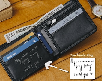 Custom Men's Leather Wallet For Fathers Day