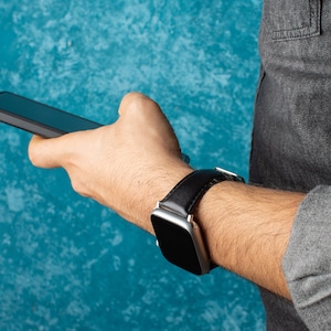 Personalized Leather Apple Watch Band: Full Grain, Handmade in Canada