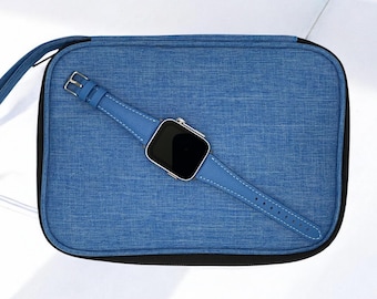 Watch Band Organizer: Travel Case, Custom Watch Strap Bag (12 Slots)