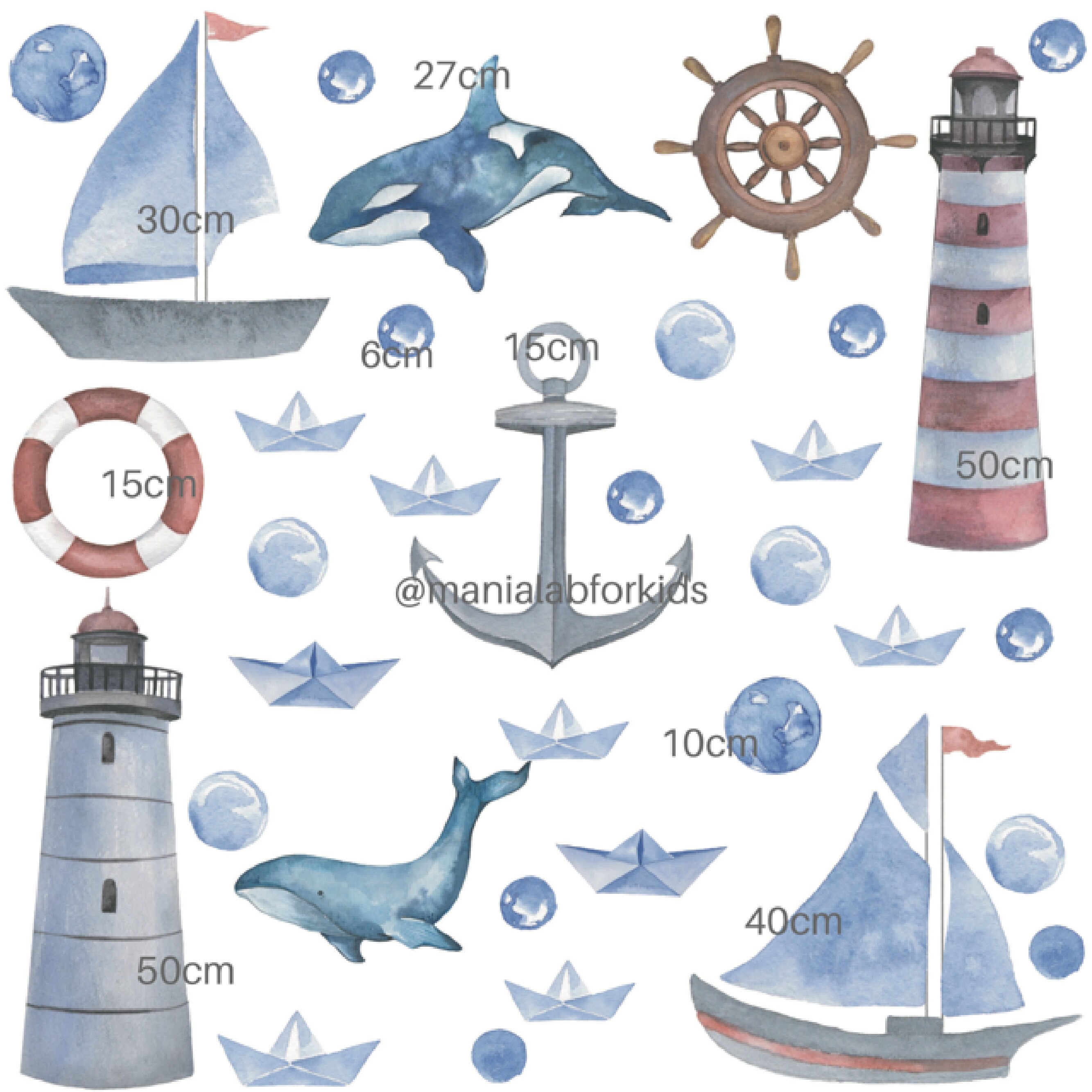 NAUTICA SEASIDE Ocean Ship Wall stickers Nautical decals Etsy 日本