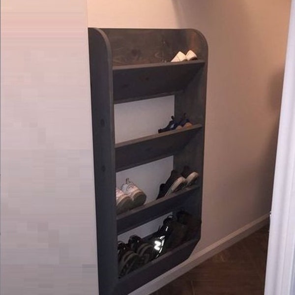 Wall mount shoe storage rack plan storage rack plan Diy