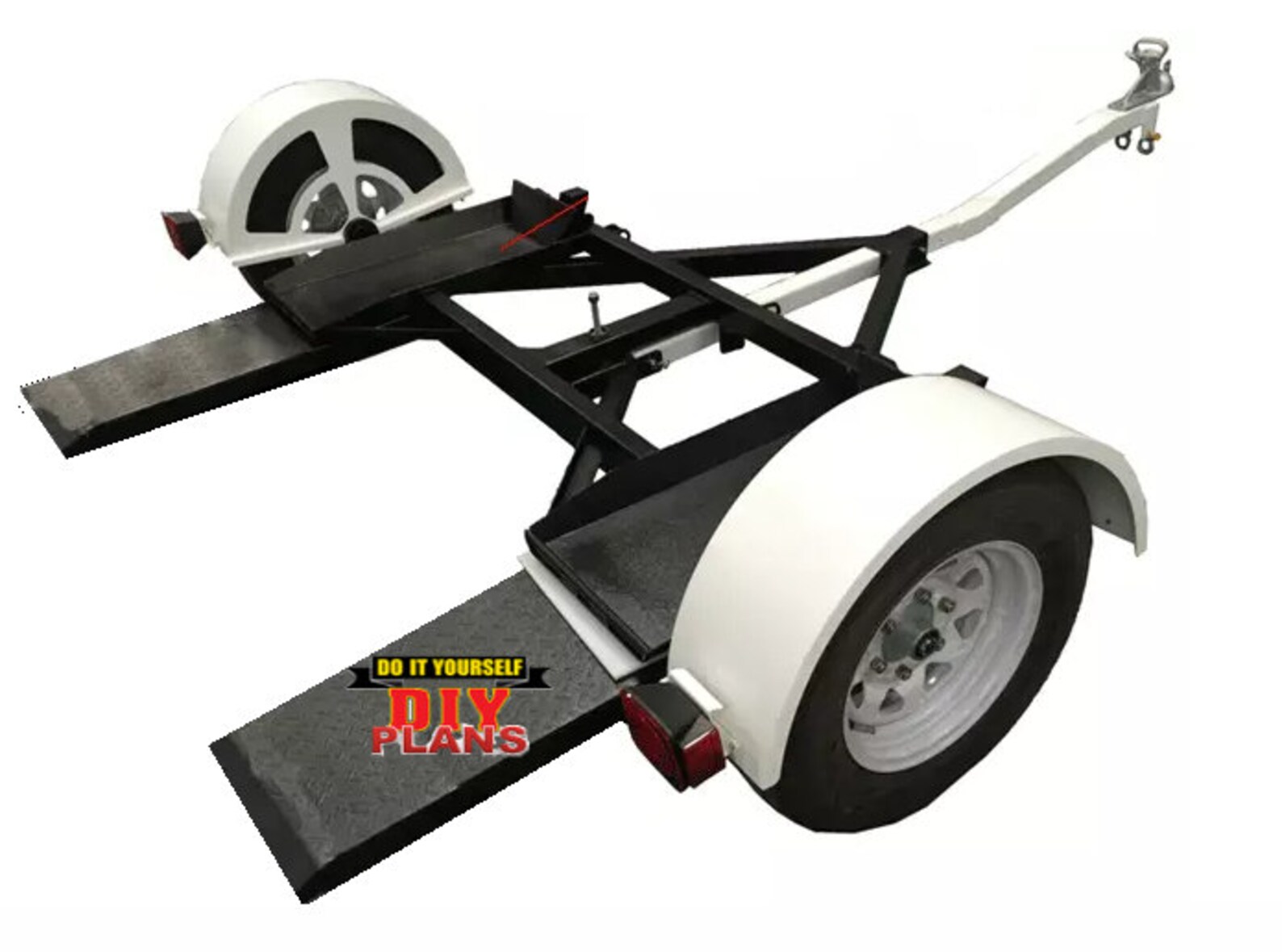 Car Tow Dolly Trailer Plans Diy Vehicle Carrier Auto Towing System Plans Diy Etsy