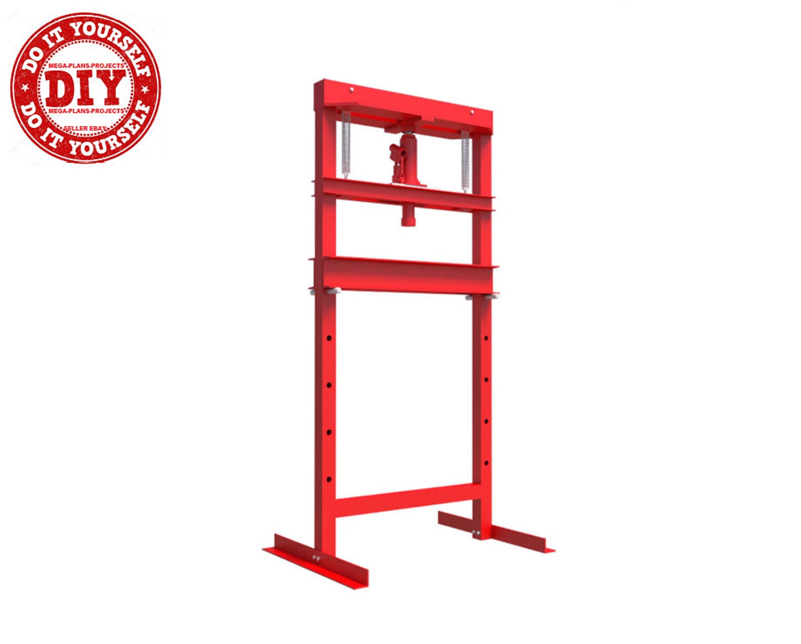 Hydraulic Press Plans 12 Ton Build Your Own Equipment Plans DIY Etsy