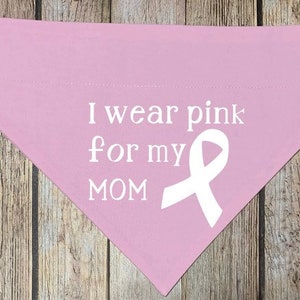 Breast Cancer, Over The Collar Dog Bandana, Cancer Bandana, Dog Owner Gift, Dog Scarf, Breast Cancer Awareness Dog Bandana,Personalized
