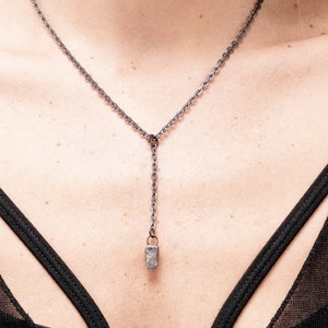 Silver Lariat Necklace, Y Necklace, Long Lariat Necklace, Minimalist Necklace, Layering Necklace, Everyday Necklace