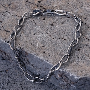 Choker Collar Necklace for Women, Punk Choker, Sterling Silver Choker Chain Necklace, Stacking Necklace, Rock Choker