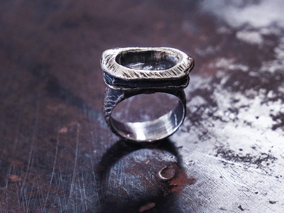 DION DREYES SILVER AFFECTED RING | Men's Silver Jewellery – Dion Dreyes