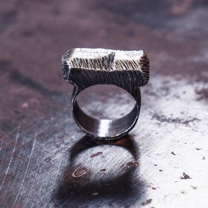 Bold Sterling Silver Statement Ring, Chunky Silver Rings for Women, Handmade Jewelry Rings