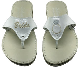 Bride sandals in pearl white and ivory (BEST SELLER)