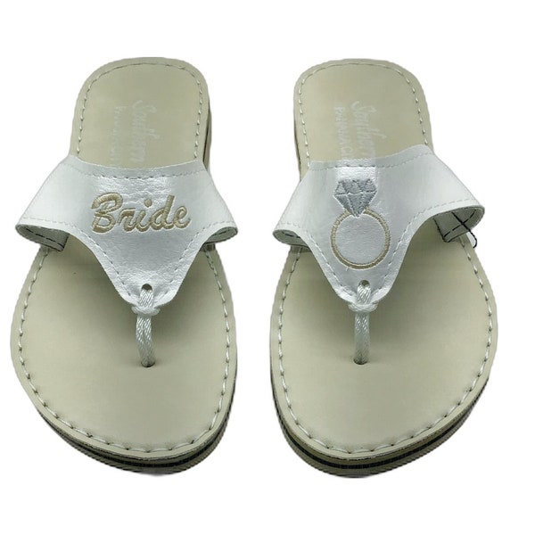 Bride sandals in pearl white and ivory (BEST SELLER)
