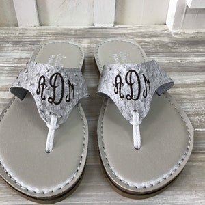 Best Seller Monogram Sandal Stone Ostrich