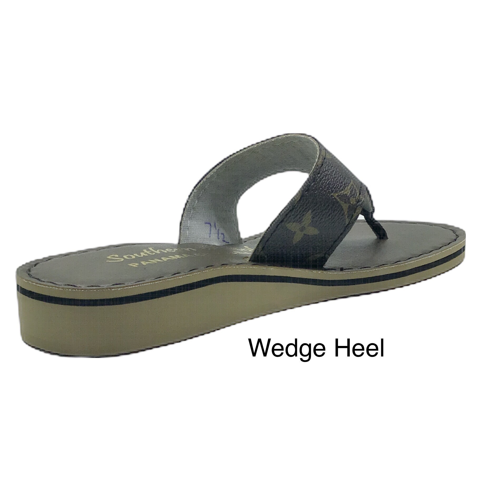 Palm Tree Sandals With Ivory Color Strap on Suntan Footbed Etsy