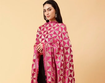 Phulkari Dupatta for Women, Bridal dupatta, Indian Dupatta handmade, Multi Dupatta, Phulkari Chunni