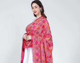 Phulkari Dupatta for Women, Bridal dupatta, Indian Dupatta handmade, Multi Dupatta, Phulkari Chunni