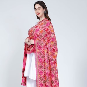 Phulkari Dupatta for Women, Bridal dupatta, Indian Dupatta handmade, Multi Dupatta, Phulkari Chunni