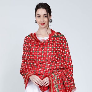 Phulkari Dupatta for Women, Bridal dupatta, Indian Dupatta handmade, Multi Dupatta, Phulkari Chunni