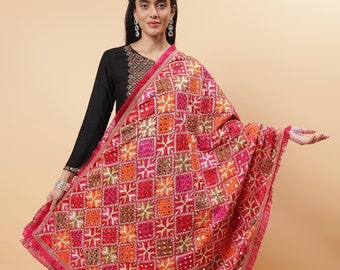 Phulkari Dupatta for Women, Bridal dupatta, Indian Dupatta handmade, Multi Dupatta, Phulkari Chunni