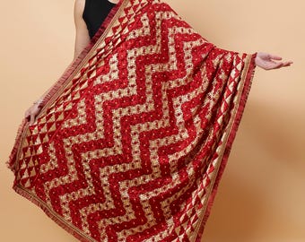 Phulkari Dupatta for Women, Bridal dupatta, Indian Dupatta handmade, Multi Dupatta, Phulkari Chunni