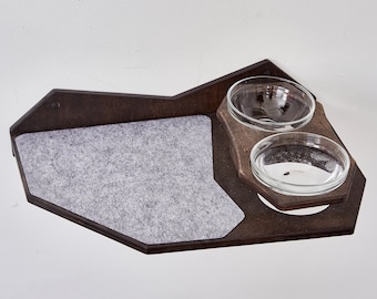 Moderne kattenvoederbak, kattenplanken, kattenmuurmeubels, kattenvoerbak, kattenvoerplank, wandgemonteerde kattenkomplank, kattenplankvoeder