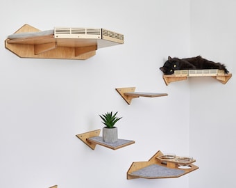 Cat shelves tree, cat wall furniture set, cat wall shelves, cat beds, cat wall feeder, cat corner shelf, cat floating shelf, cat platform
