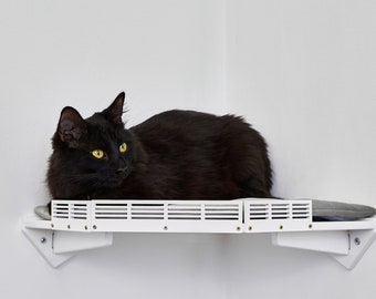 Kattenhoekplank, kattenhoekbed aan de muur gemonteerd, kattenplanken, zwevende kattenbaars, modern kattenhoekplatform, kattenmuurmeubels