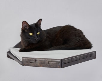 Kattenplank, kattenmand, kattenmeubels, moderne krabpaal, zwevende kattenbakplank aan de muur, kattenplanken, krabpaaltoren, kattenmuurbed