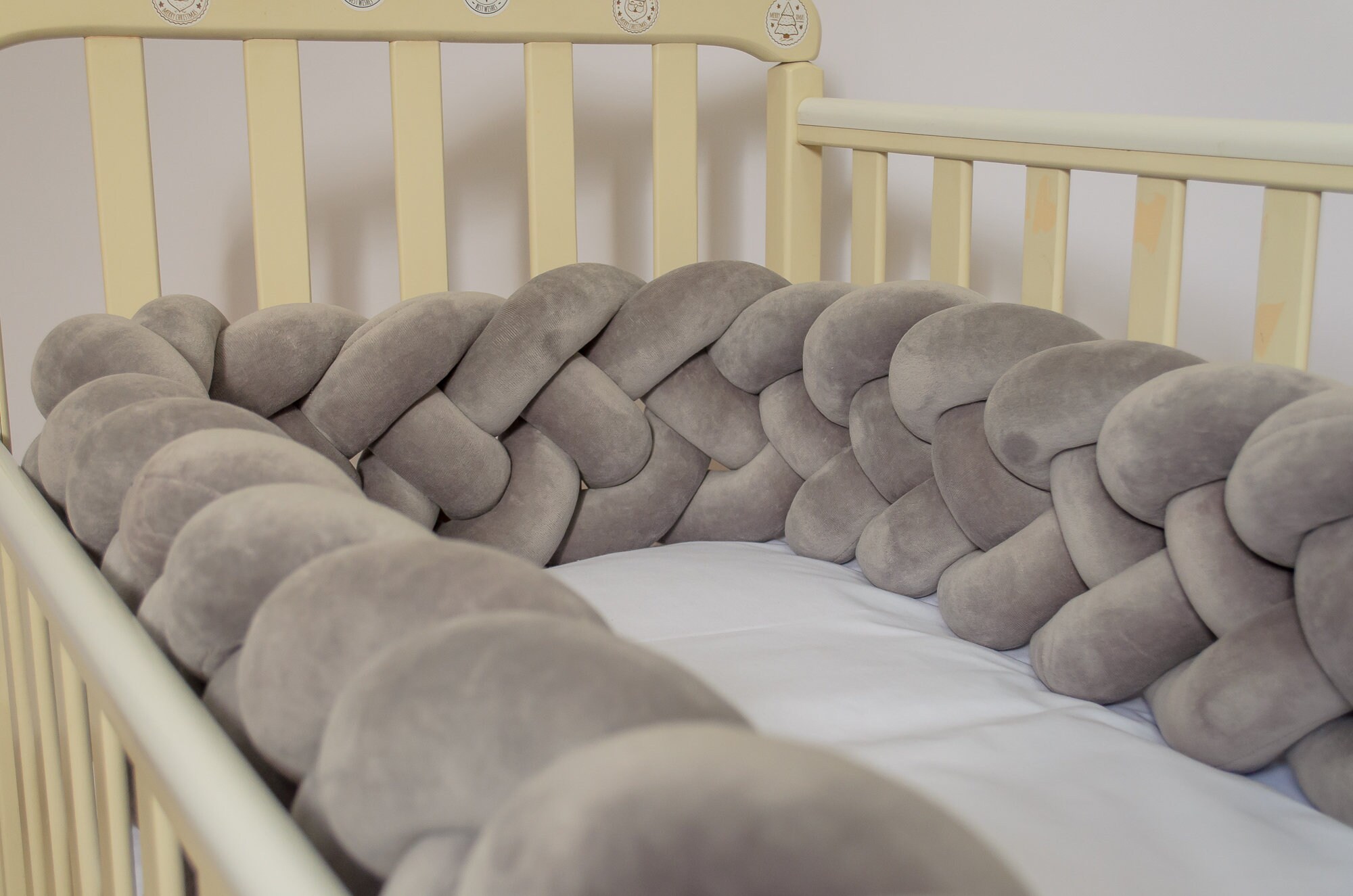 Double Braided crib bumper Сrib bumper braid crib bumper Etsy