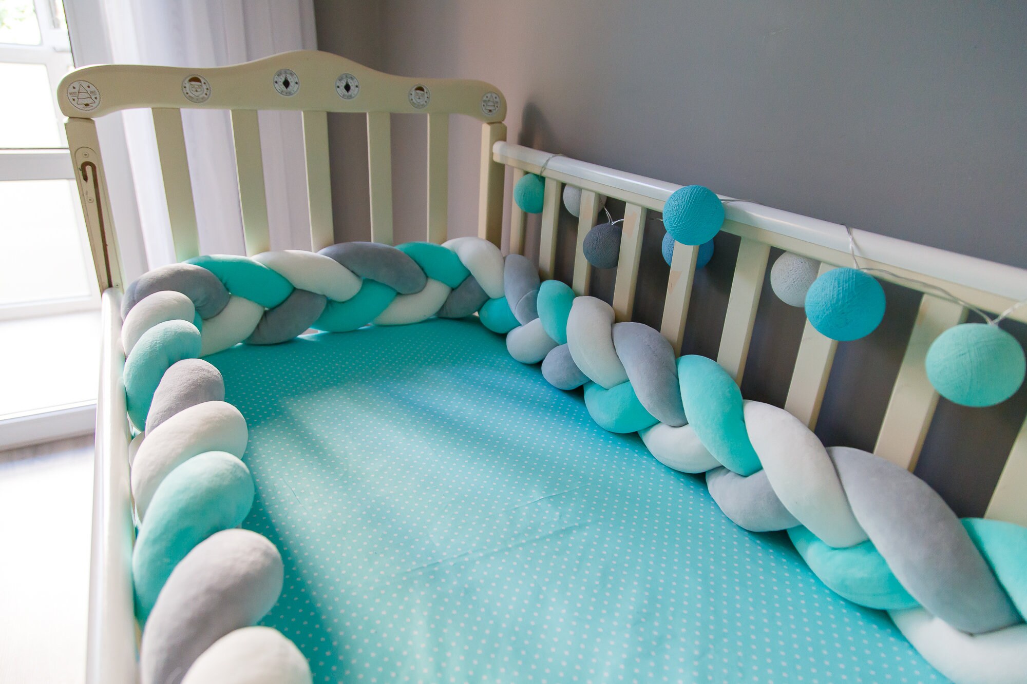 mini crib bumper