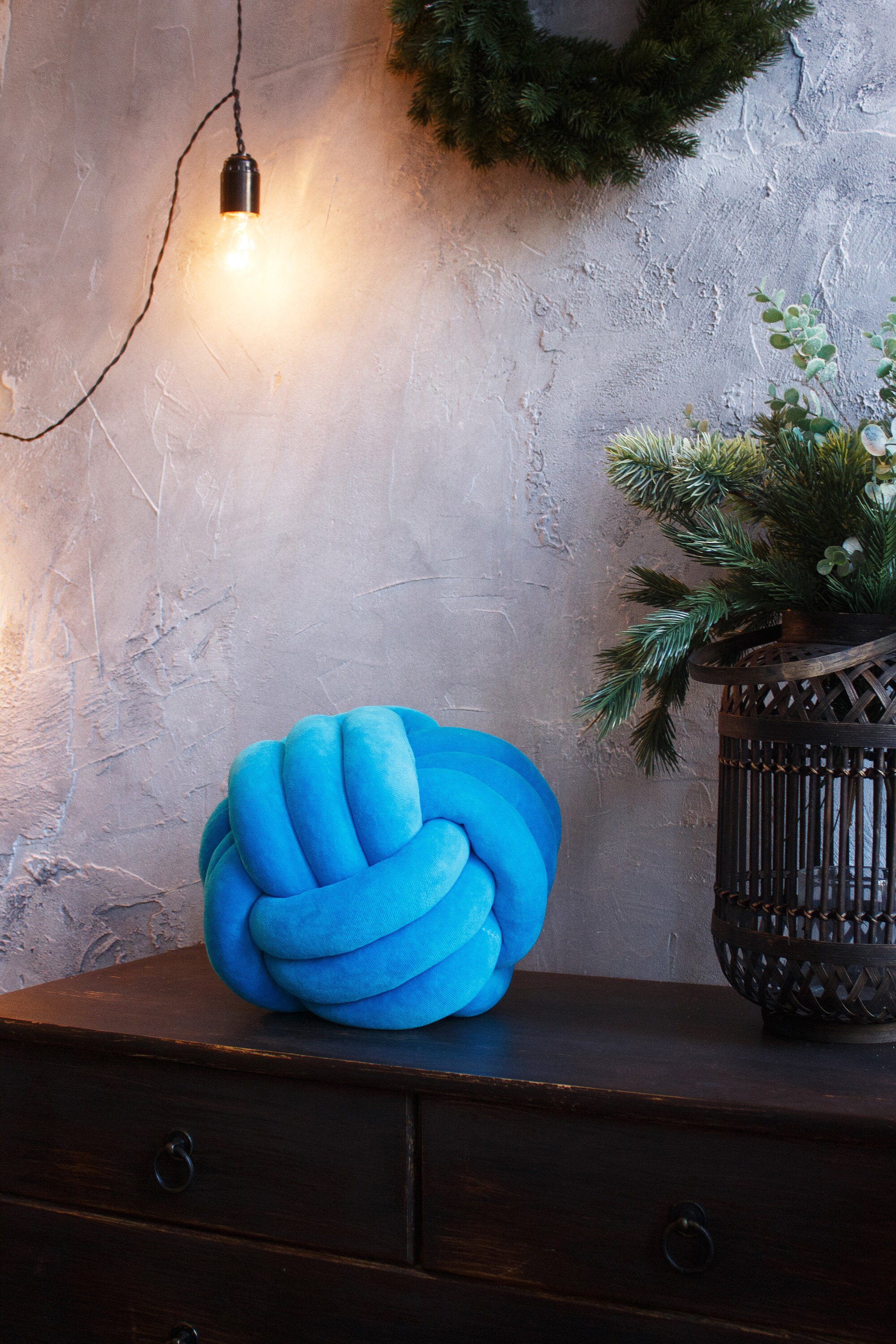 Large knot pillow knot cushion knotted pillow pillow knot Etsy