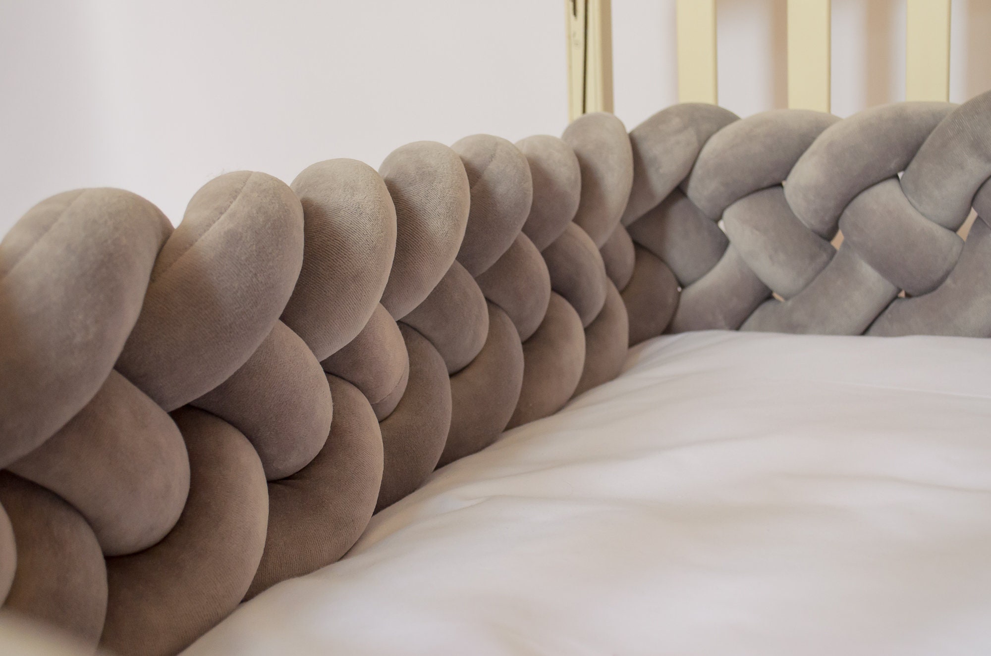 Double Braided crib bumper Сrib bumper braid crib bumper Etsy