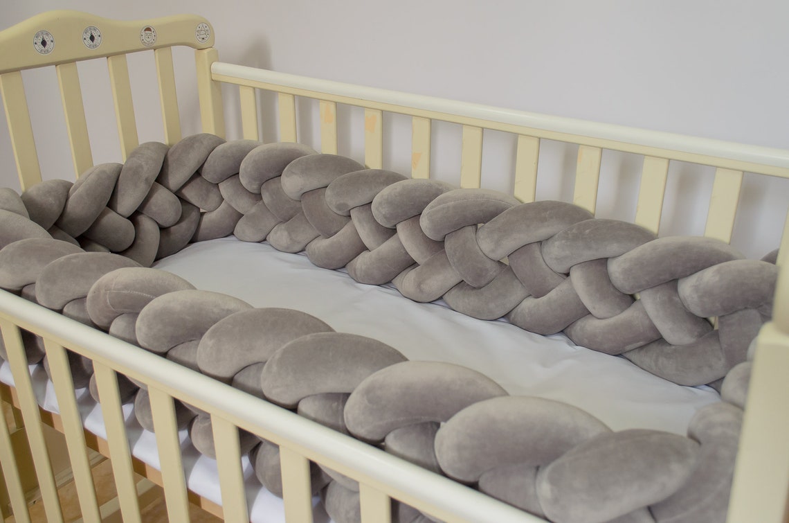 Double Braided crib bumper Сrib bumper braid crib bumper Etsy