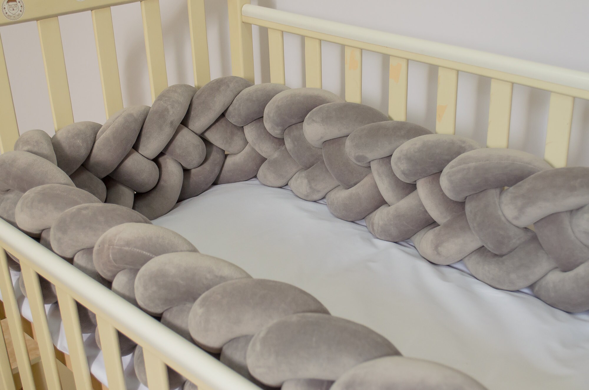 Double Braided crib bumper Сrib bumper braid crib bumper Etsy