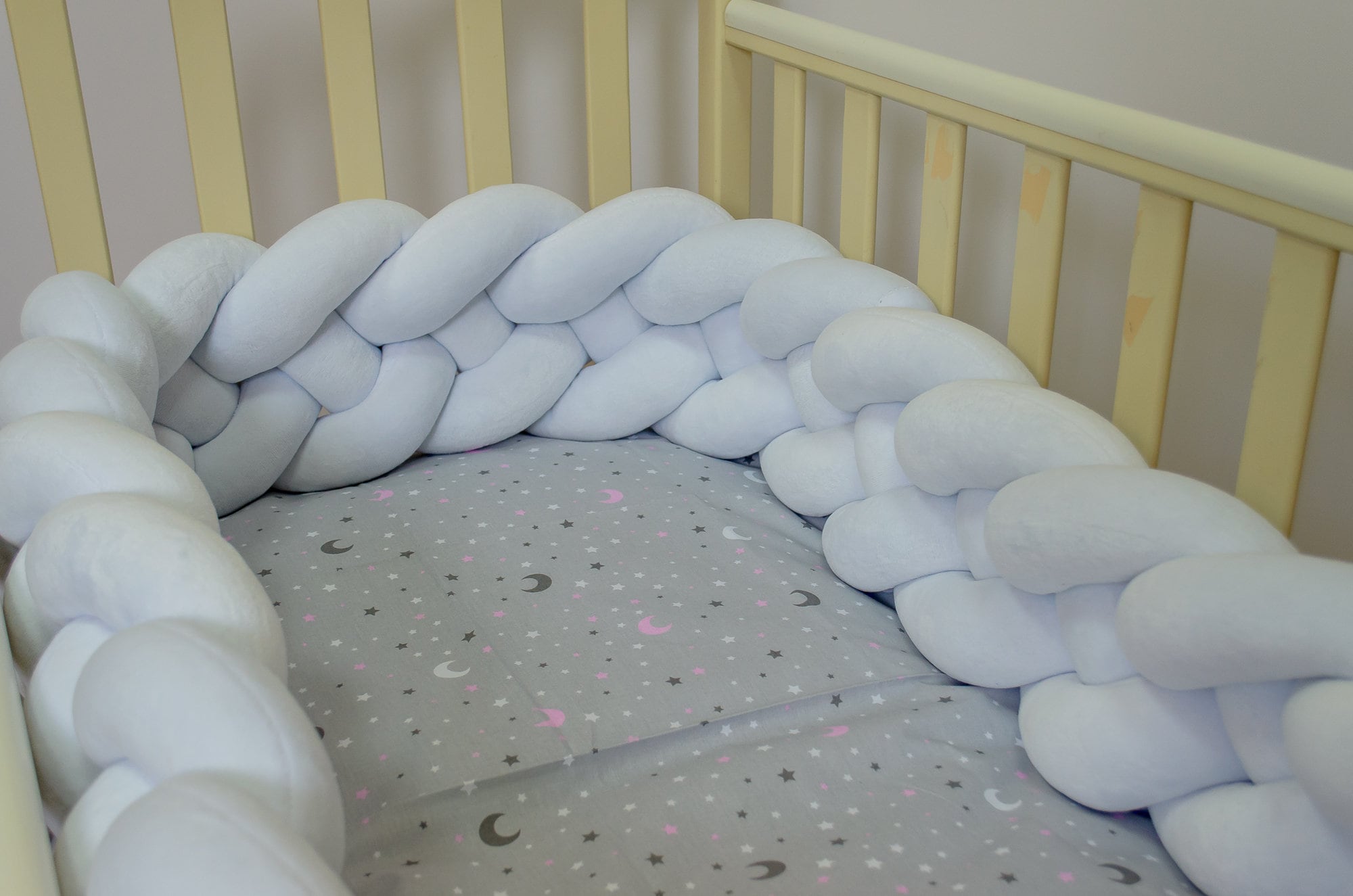 Double Braided Crib Bumper Сrib Bumper Braid Crib Bumper Etsy