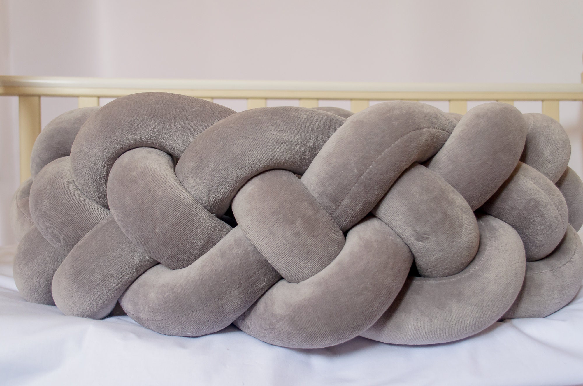 Double Braided crib bumper Сrib bumper braid crib bumper Etsy