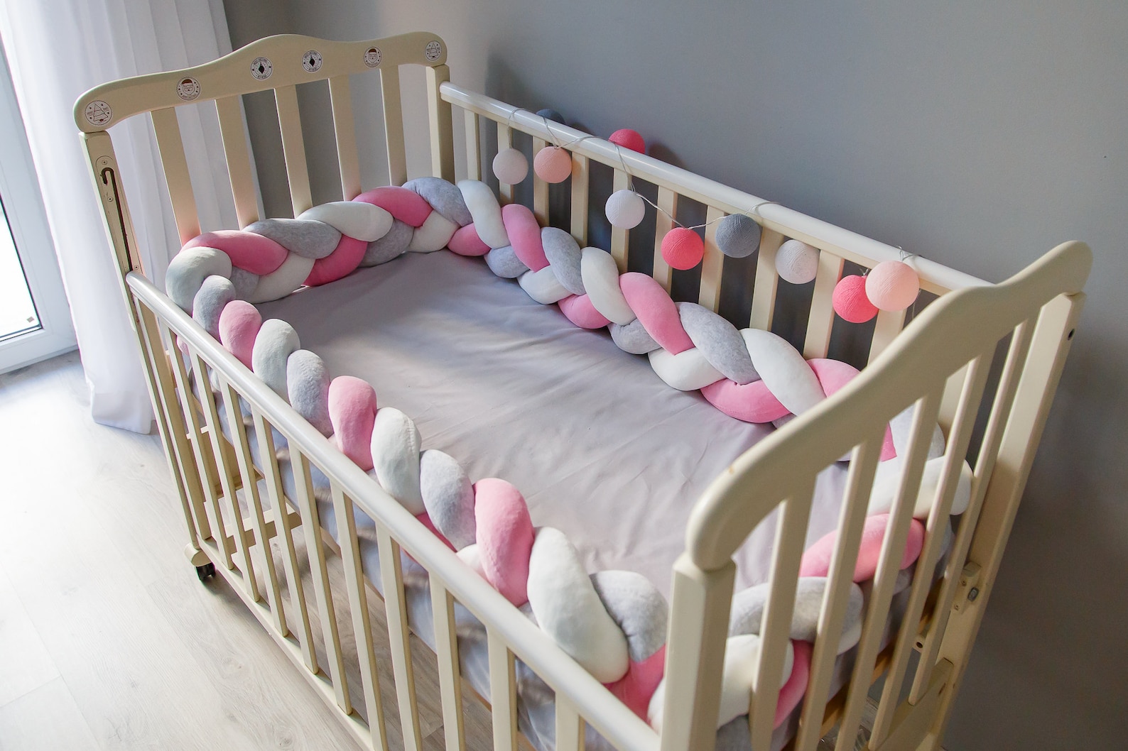 Braided Crib Bumper Baby Crib Bumper Braid Crib Bumper Etsy