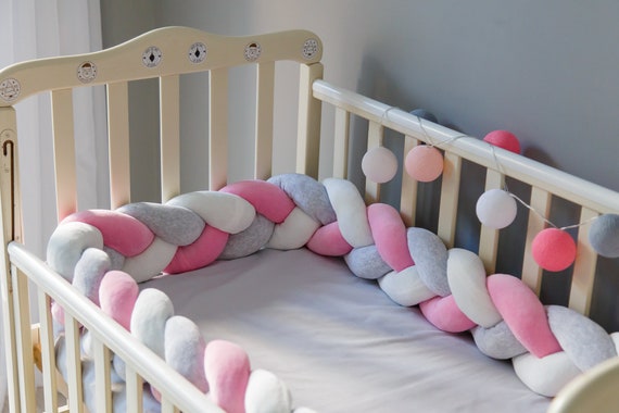 baby crib braided bumper