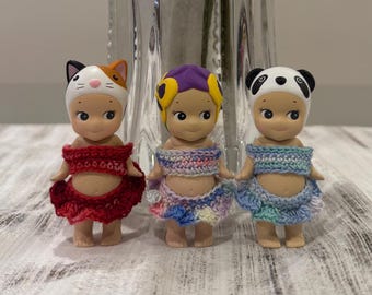 Crochet Sonny Angel Top and Skirt, Collectible, Gift, Accessory