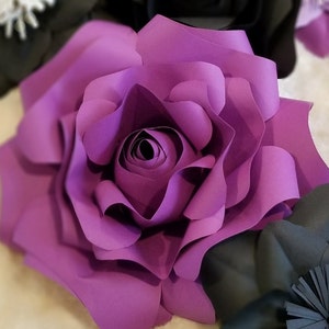 Purple Rose - Paper Rose/Flower - Baby Shower - Wedding - Photo Backdrop -
